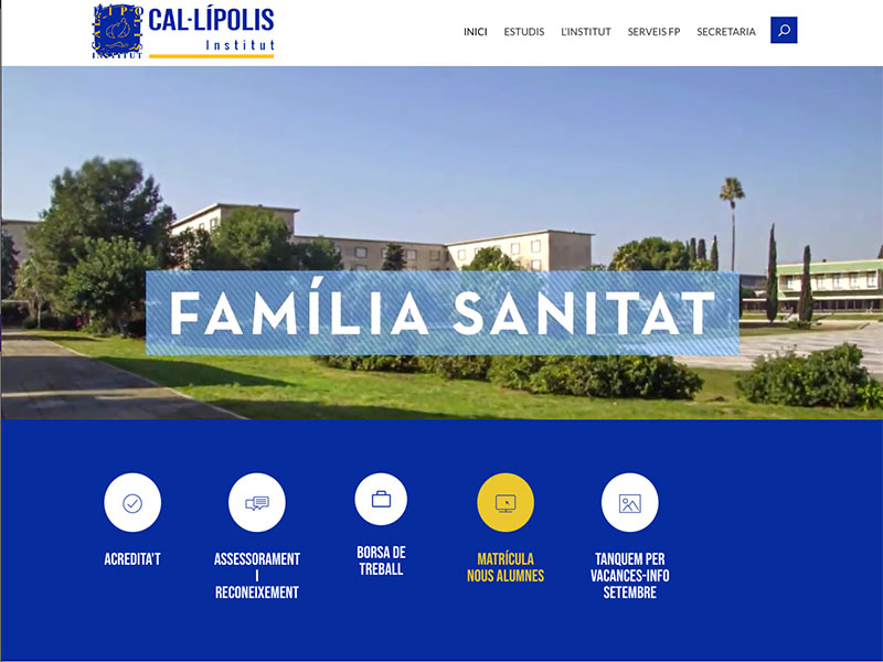 Institut Cal·lípolis Tarragona diseño web Tarragona